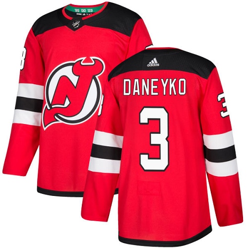 Adidas Devils #3 Ken Daneyko Red Home Authentic Stitched NHL Jersey